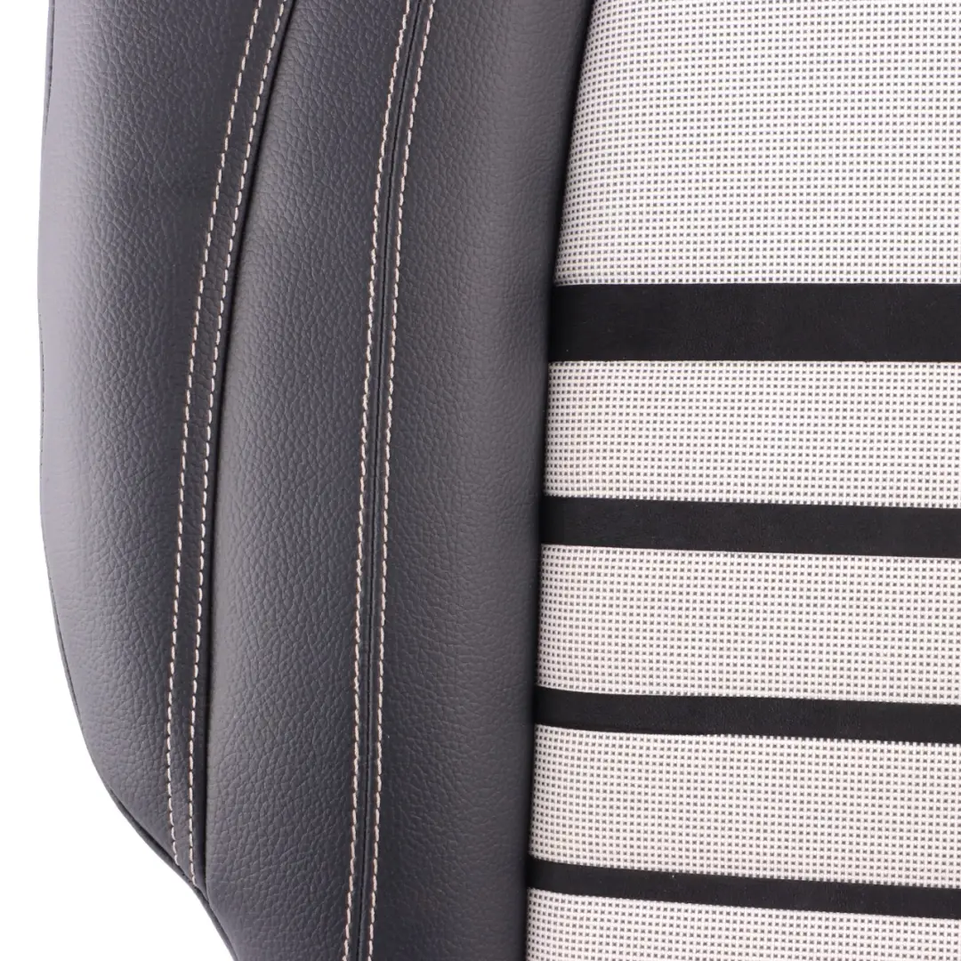 Backrest Mercedes W176 Rear Right O/S Covering Half Leather Fabric White to Seat with Part number A1769201260 Seat Backrest Mercedes W176 Rear Right O/S Covering Half Leather Fabric White - SKU A1769201260 - Part number A1769201260