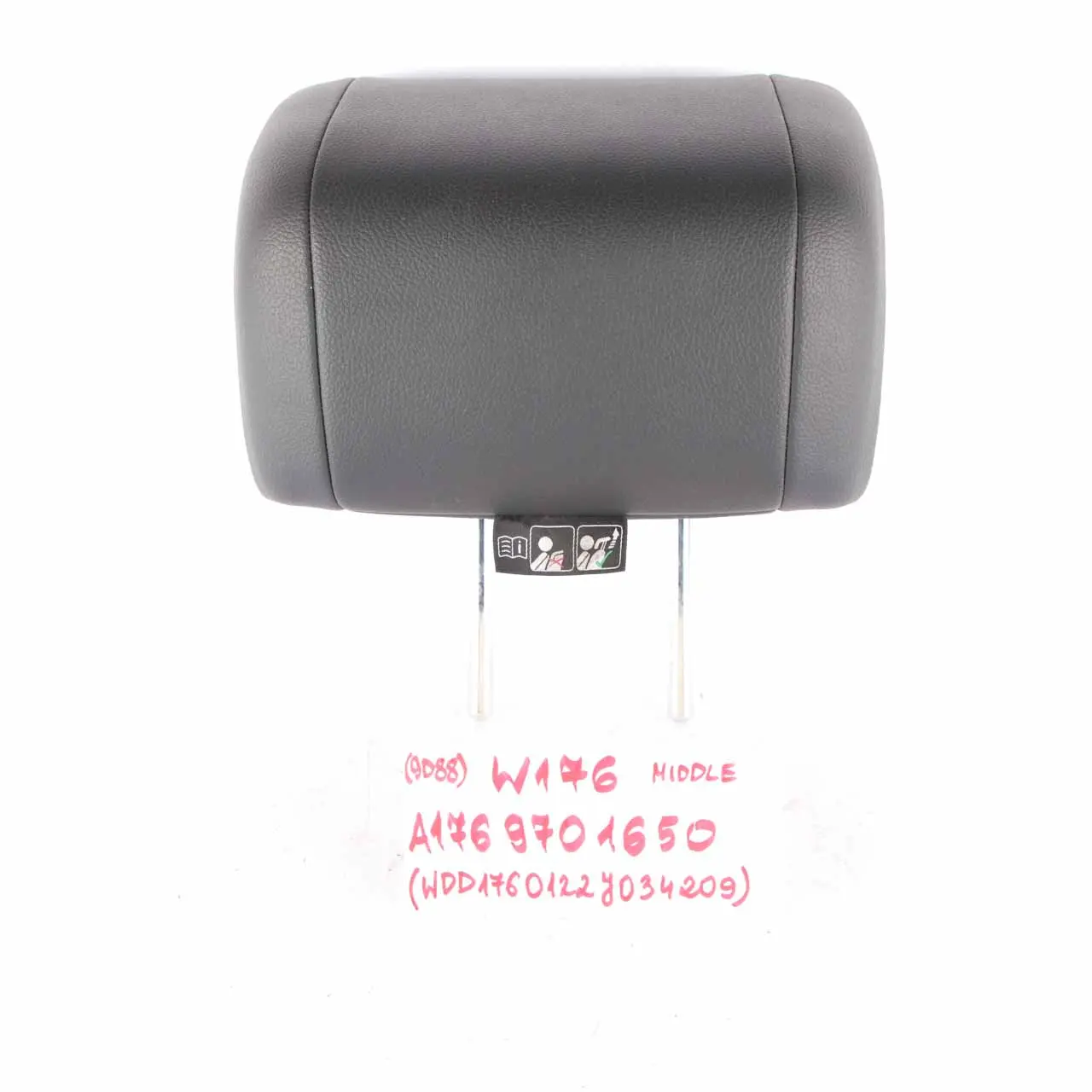 Mercedes W176 W246 Siège Appui-tête central arrière Imitation cuir