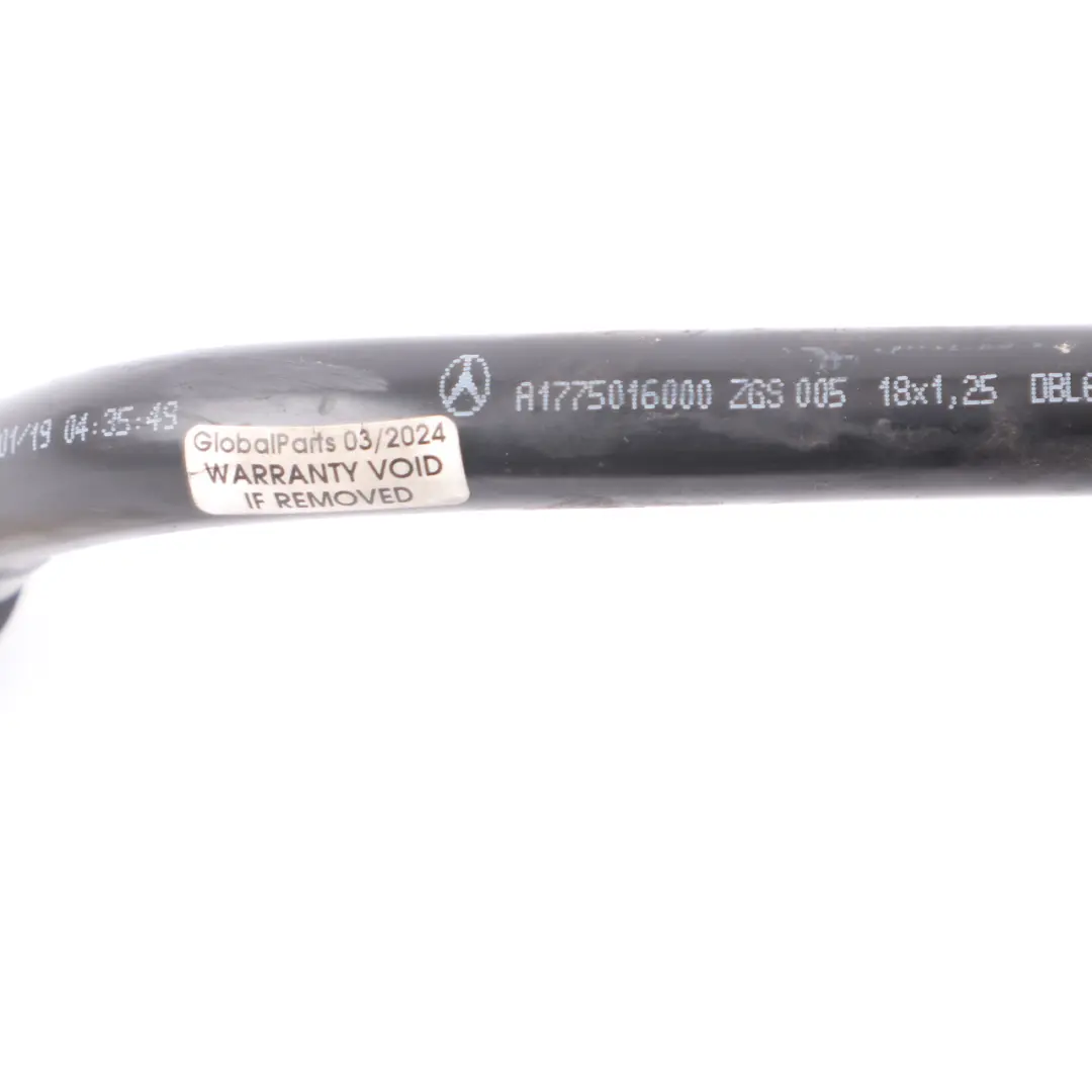 Coolant Hose Mercedes W177 W247 OM608 Diesel Radiator Cooler To Regulation Valve to with Part number A1775016000 Coolant Hose Mercedes W177 W247 OM608 Diesel Radiator Cooler To Regulation Valve - SKU A1775016000 - Part number A1775016000