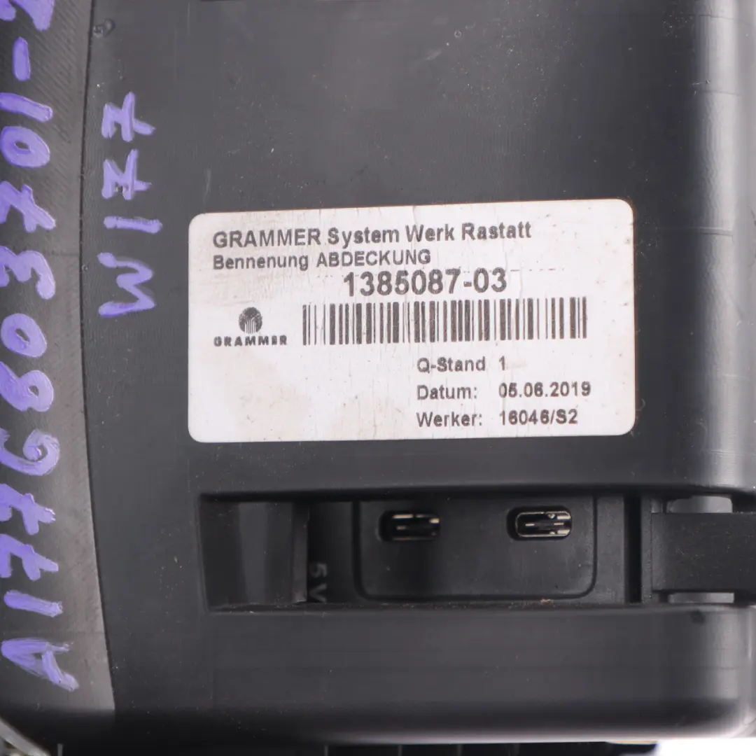 Centre Console Rear Air Vent Nozzle Grill Tray Black to Mercedes W177 with Part number A1776803701 Mercedes W177 Centre Console Rear Air Vent Nozzle Grill Tray Black - SKU A1776803701-2 - Part number A1776803701