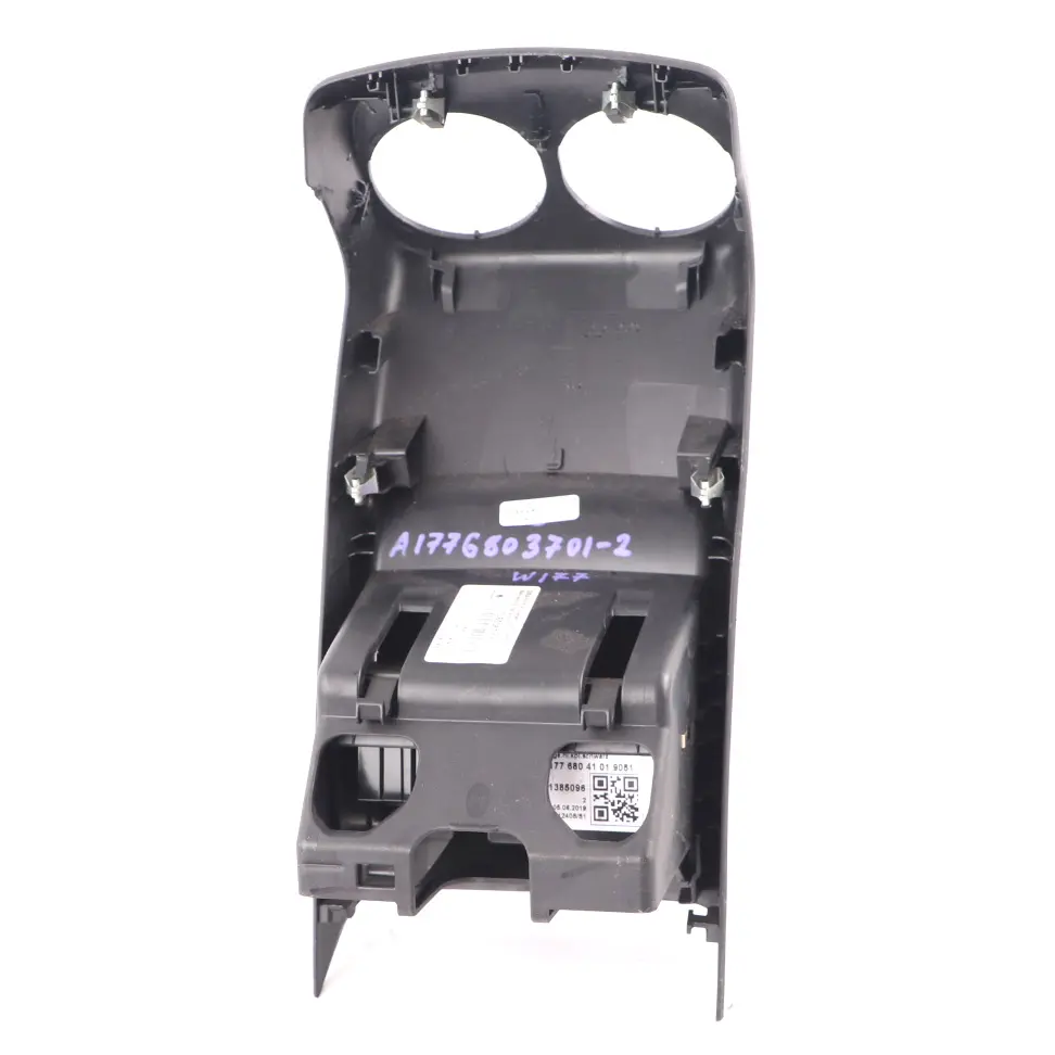 Centre Console Rear Air Vent Nozzle Grill Tray Black to Mercedes W177 with Part number A1776803701 Mercedes W177 Centre Console Rear Air Vent Nozzle Grill Tray Black - SKU A1776803701-2 - Part number A1776803701