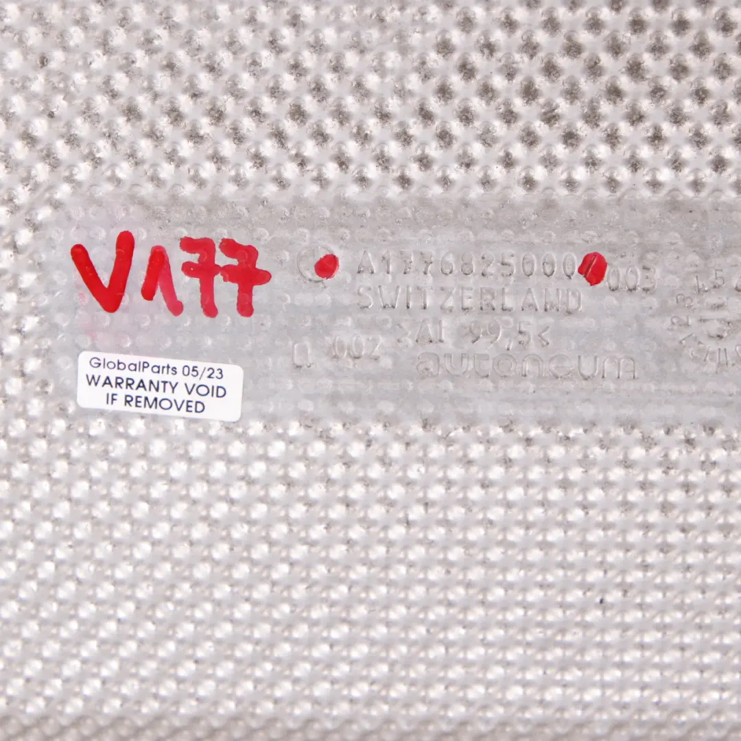 Heat Shield Cover Plate Exhaust Rear Muffler to Mercedes W177 W247 with Part number A1776825000 Mercedes W177 W247 Heat Shield Cover Plate Exhaust Rear Muffler - SKU A1776825000 - Part number A1776825000