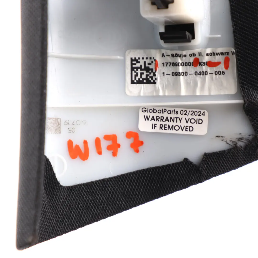 Trim Colonna A Copertura Sinistra Nero Altoparlante per Mercedes W177 con numero di parte A1776900000 Mercedes W177 Trim Colonna A Copertura Sinistra Nero Altoparlante - SKU A1776900000-2 - Numero di parte A1776900000