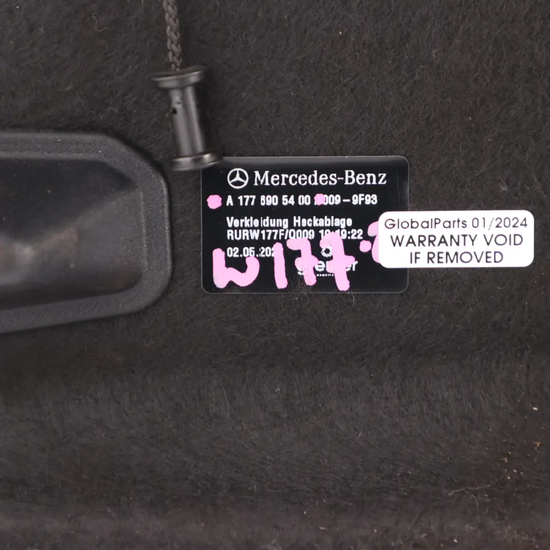 Parcel Shelf Rear Window Trim Panel Cover Black to Mercedes W177 with Part number A1776905400 Mercedes W177 Parcel Shelf Rear Window Trim Panel Cover Black - SKU A1776905400 - Part number A1776905400