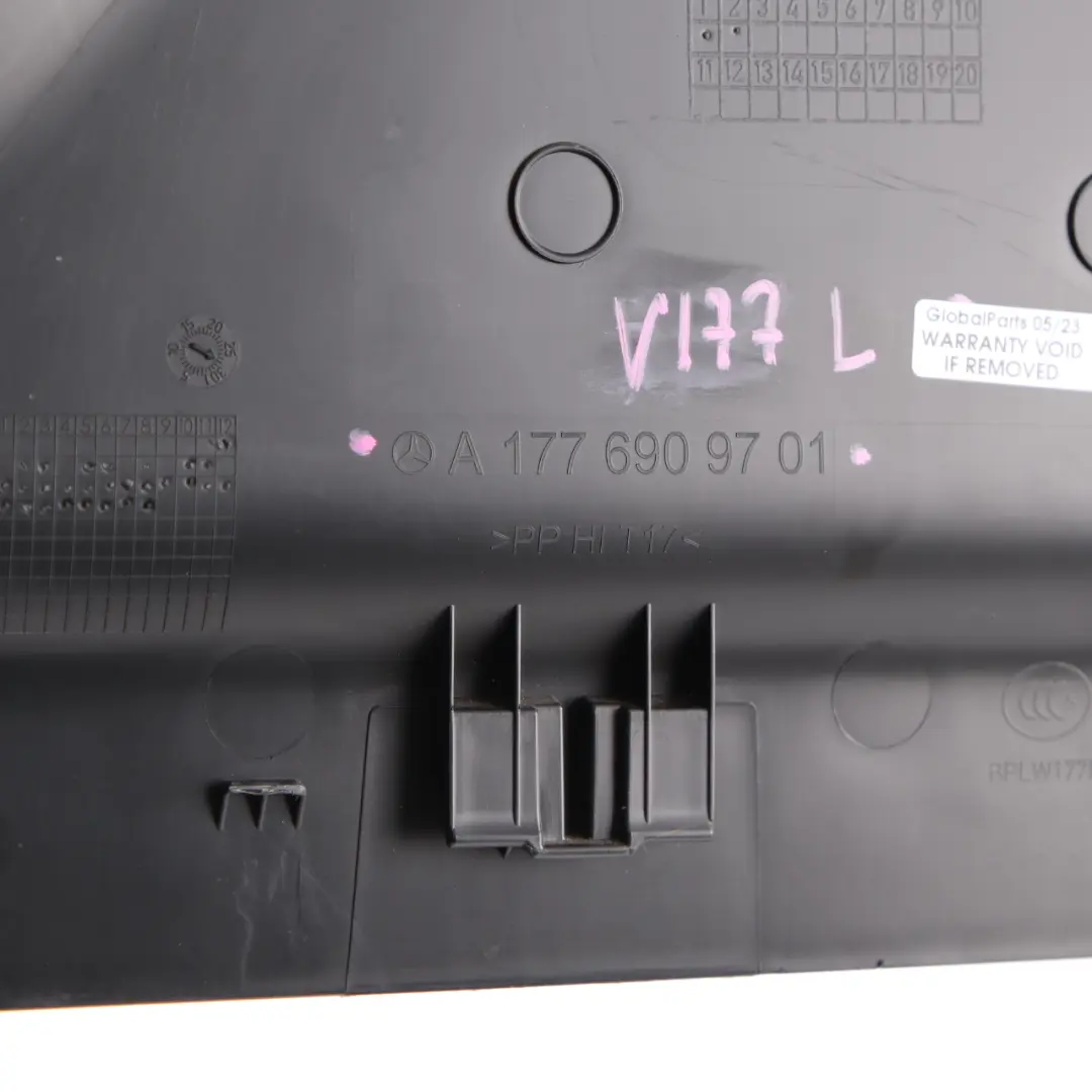 Mercedes W177 Osłona Słupka B Lewy Panel Wewnętrzny Czarny - SKU A1776909701 - Numer Części A1776909701