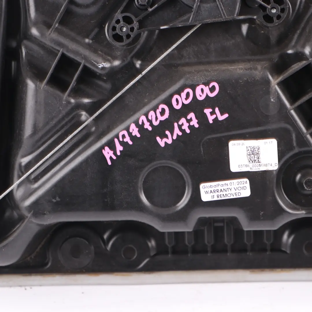 Mercedes W177 Window Regulator Lifter Mechanism Front Left Door N/S - SKU A1777200000 - Part number A1777200000
