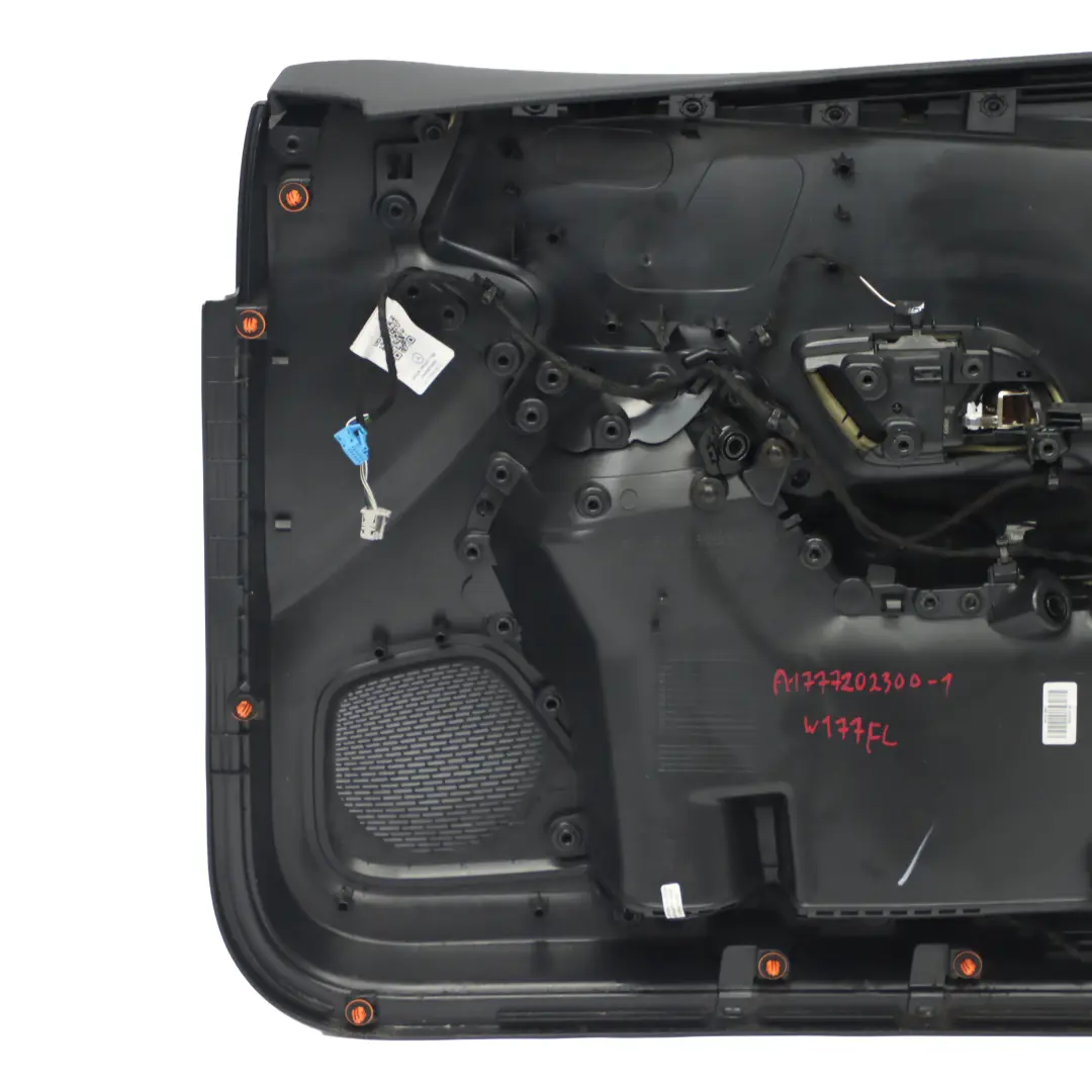 Door Card Front Left N/S Trim Panel Cover Interior Leather Black to Mercedes W177 with Part number A1777202300 Mercedes W177 Door Card Front Left N/S Trim Panel Cover Interior Leather Black - SKU A1777202300-1 - Part number A1777202300