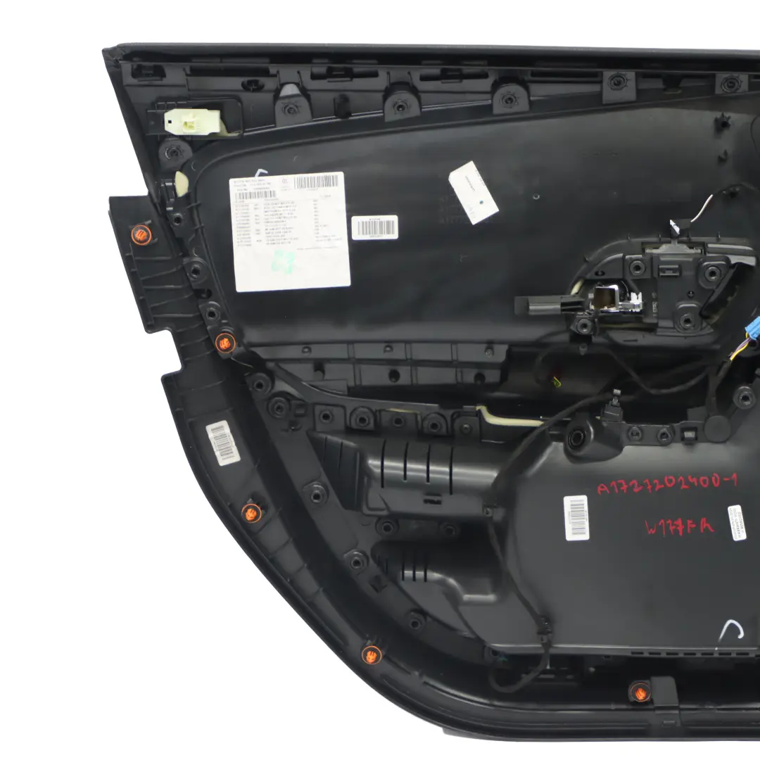Door Card Front Right O/S Trim Panel Cover Interior Leather Black to Mercedes W177 with Part number A1777202400 Mercedes W177 Door Card Front Right O/S Trim Panel Cover Interior Leather Black - SKU A1777202400-1 - Part number A1777202400