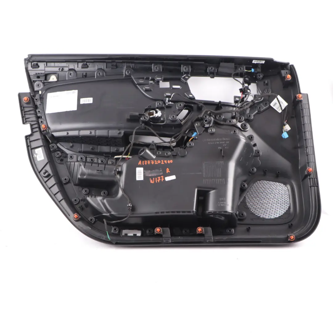  Front Door Card Mercedes W177 Right O/S Trim Panel Cover Leather Black - SKU A1777202400 - Part number A1777202400
