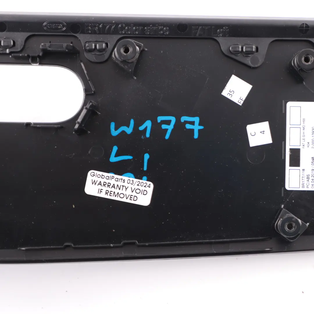 Mercedes W177 Door Front Left Seat Switch Cover Plactic IMD Carbon Fibre Look - SKU A1777202701 - Part number A1777202701