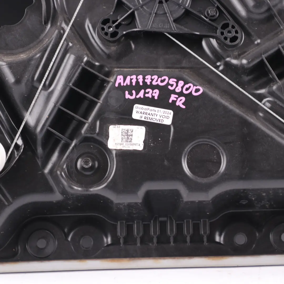 Fensterheber Heber Mechanismus Vorne Rechts Tür für Mercedes W177 mit Teilenummer A1777205800 Mercedes W177 Fensterheber Heber Mechanismus Vorne Rechts Tür - SKU A1777205800 - Teilenummer A1777205800