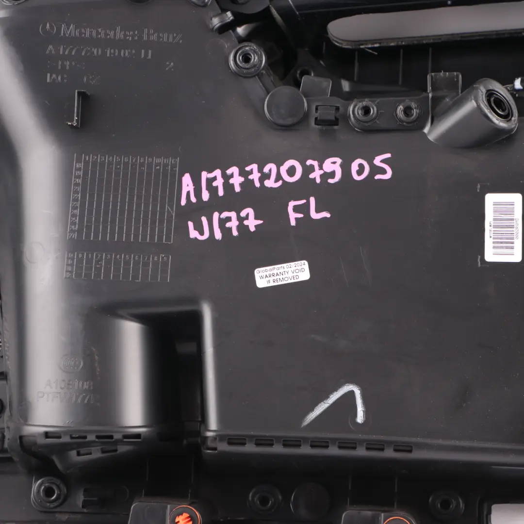 Front Door Card Mercedes W177 Left N/S Trim Panel Cover Microfiber Black to with Part number A1777207905 Front Door Card Mercedes W177 Left N/S Trim Panel Cover Microfiber Black - SKU A1777207905 - Part number A1777207905