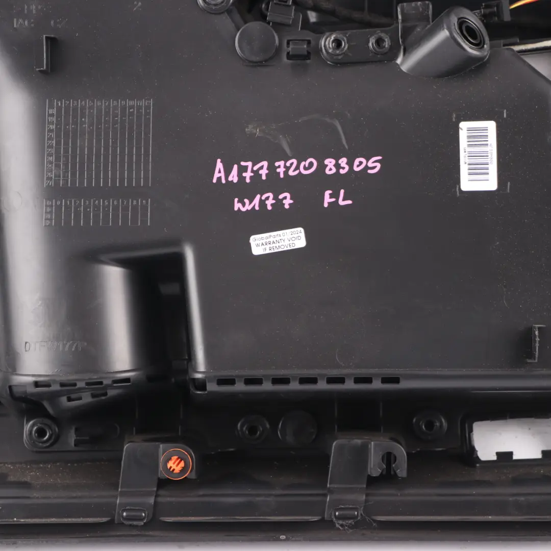  Front Door Card Mercedes W177 Left N/S Trim Panel Cover Imitation Leather Black - SKU A1777208305 - Part number A1777208305