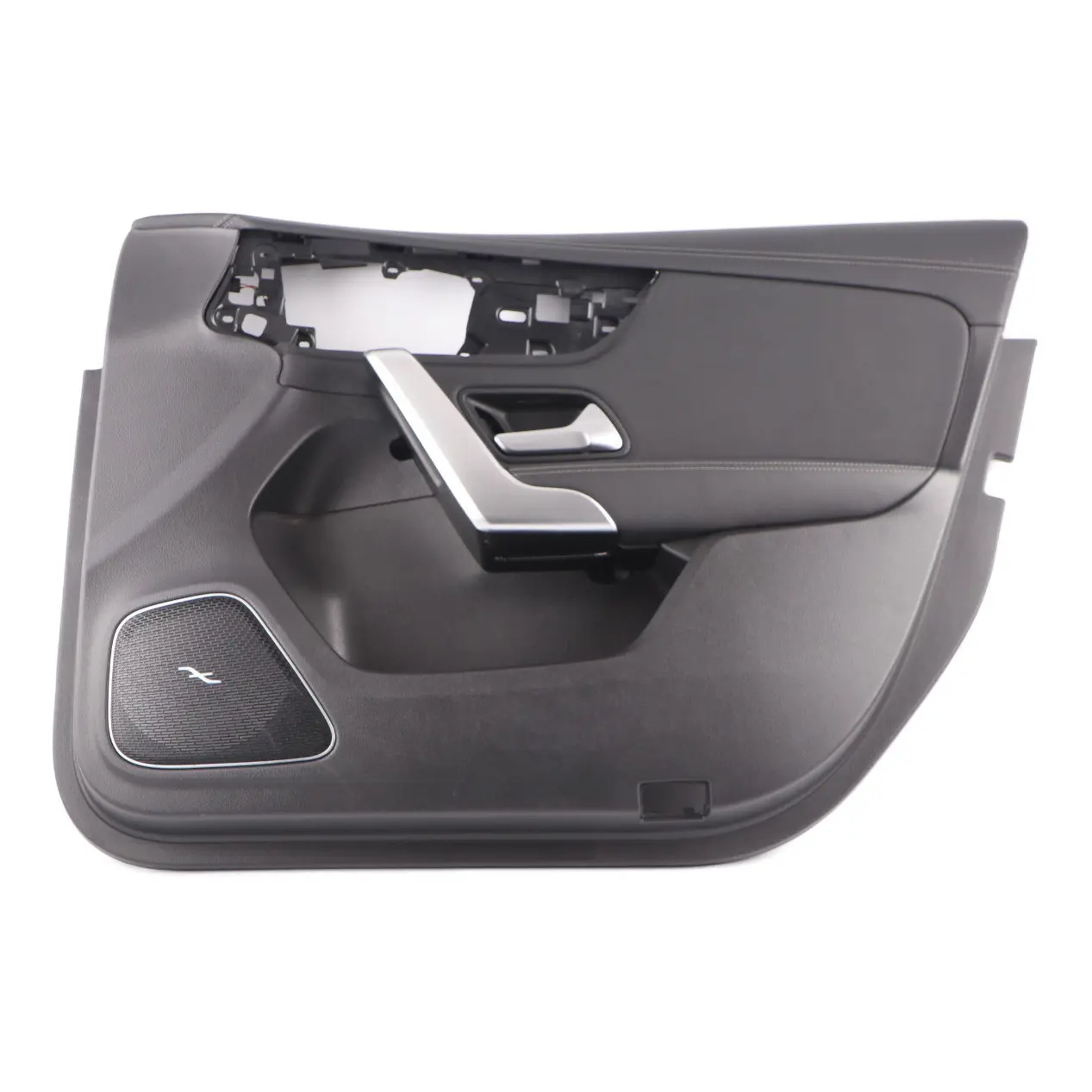 Mercedes W177 Tarjeta Puerta Delantera Cubierta Ajuste Imitación Cuero Negro