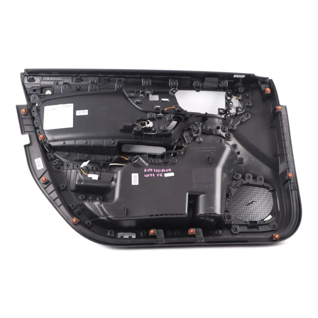 Mercedes W177 Tarjeta Puerta Delantera Cubierta Ajuste Imitación Cuero Negro - SKU A1777208405 - Número de pieza A1777208405