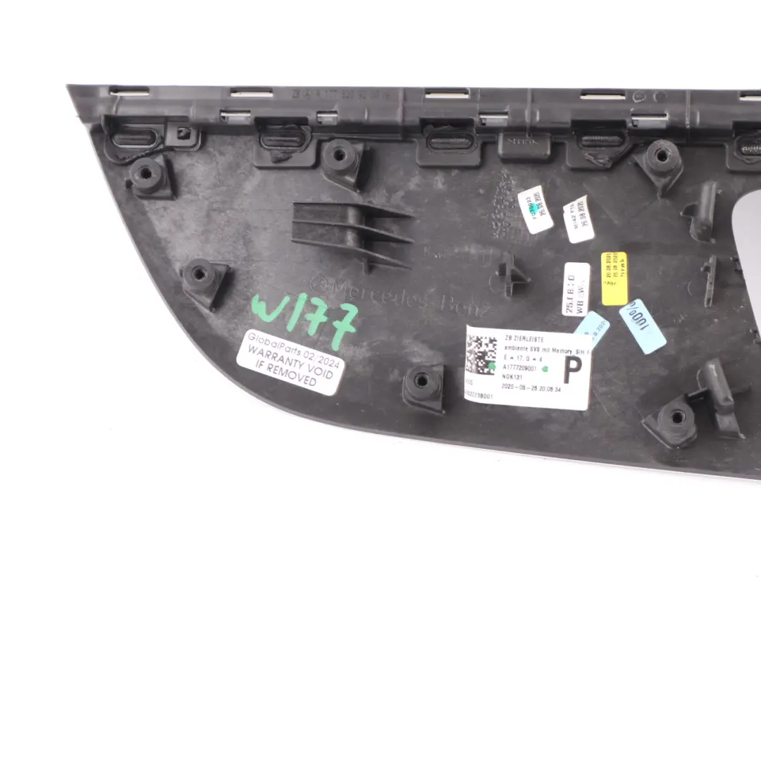 Garniture Commutateur Siège Carte Porte Avant Droite pour Mercedes W177 à propos du numéro de pièce A1777209001 Mercedes W177 Garniture Commutateur Siège Carte Porte Avant Droite - SKU A1777209001 - Numéro de pièce A1777209001