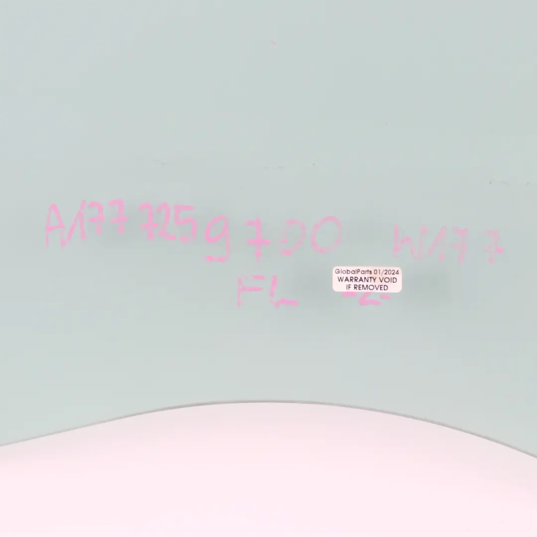 vetro laterale porta anteriore sinistra vetri AS2 per Mercedes W177 con numero di parte A1777259700 Mercedes W177 vetro laterale porta anteriore sinistra vetri AS2 - SKU A1777259700 - Numero di parte A1777259700