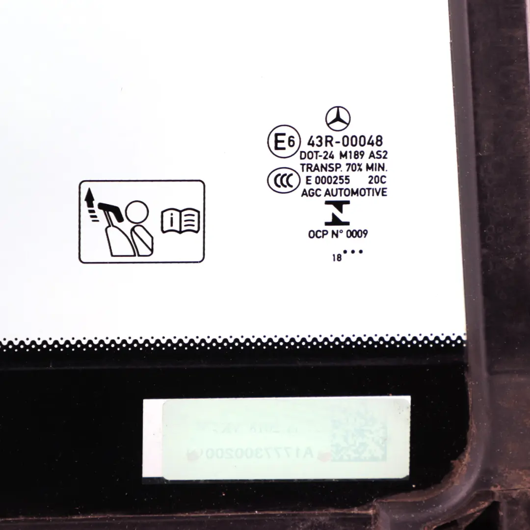 Mercedes W177 Window Glass Door Rear Right O/S Side Quarter AS2 - SKU A1777300200 - Part number A1777300200