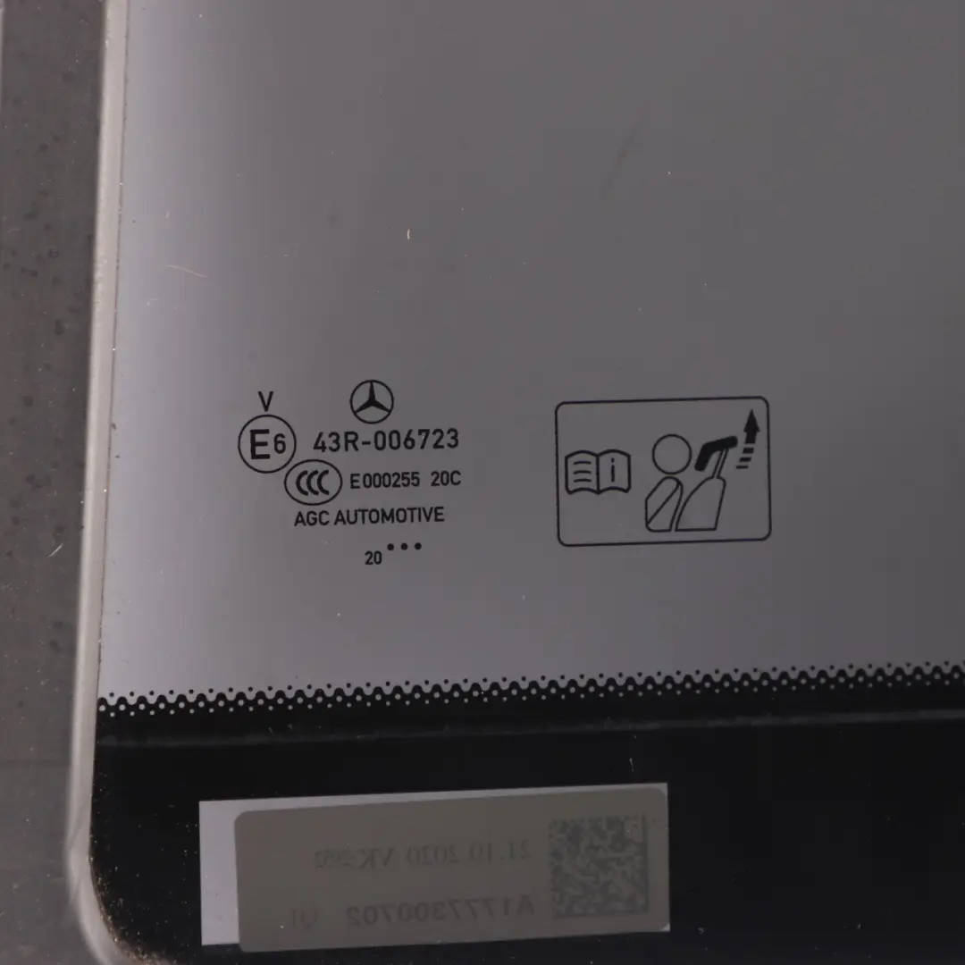 Mercedes V177 Window Glass Rear Left N/S Quarter Side Black AS3 - SKU A1777300702 - Part number A1777300702