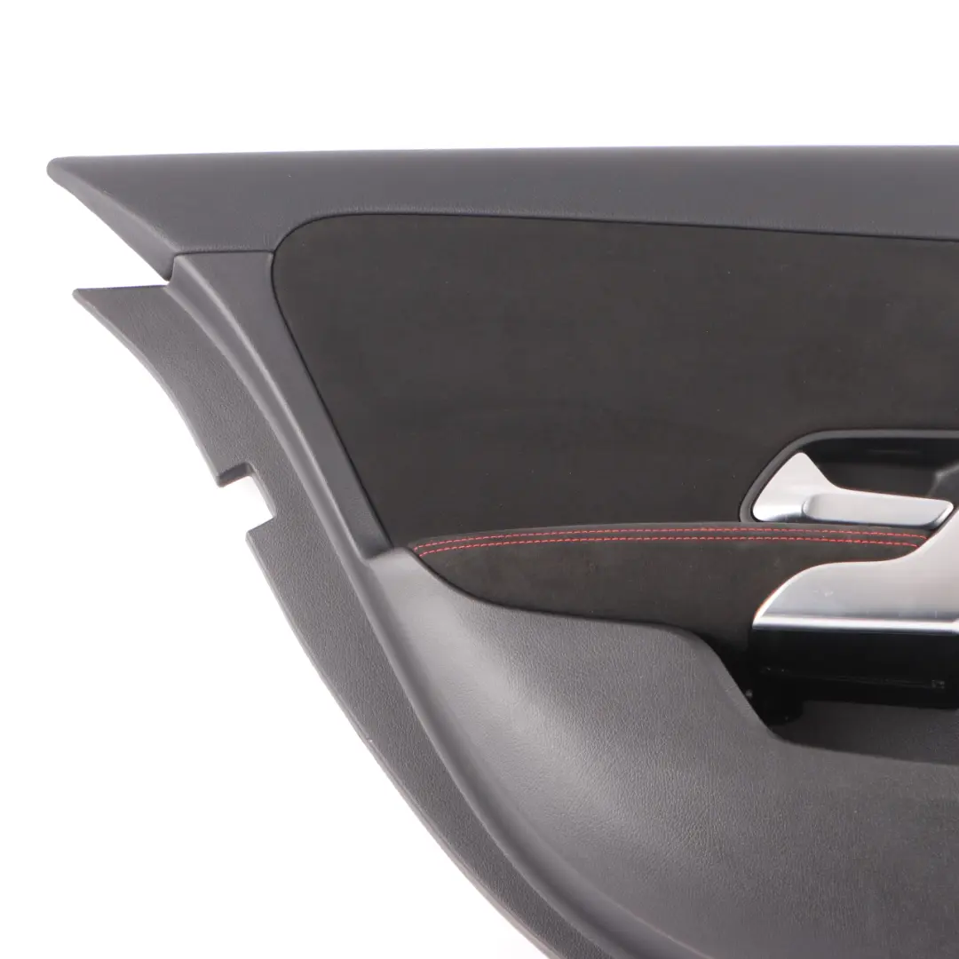 Door Card Mercedes W177 Left N/S Trim Panel Microfiber Alcantara Black to Rear with Part number A1777301102 Rear Door Card Mercedes W177 Left N/S Trim Panel Microfiber Alcantara Black - SKU A1777301102 - Part number A1777301102