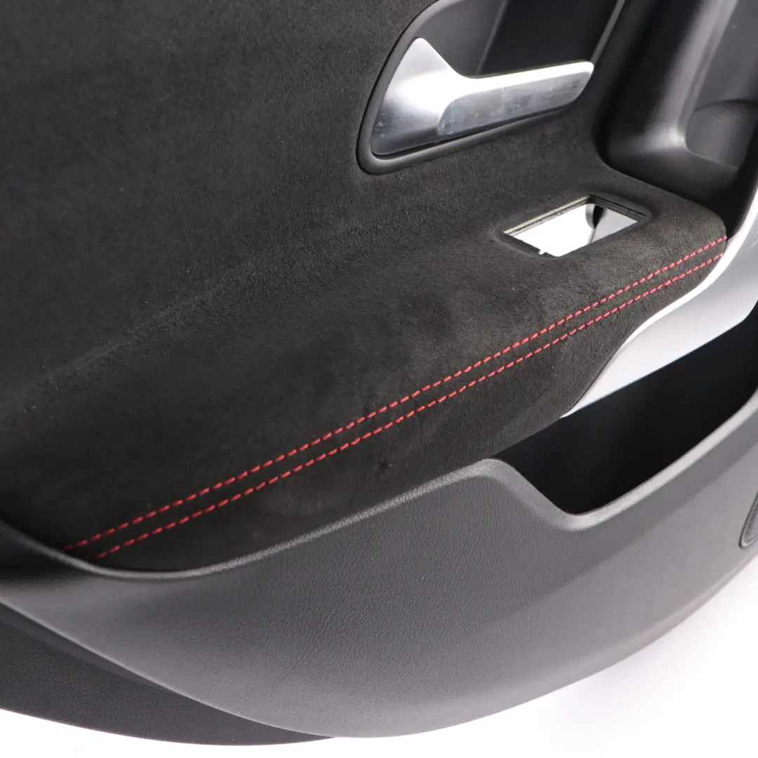 Door Card Mercedes W177 Left N/S Trim Panel Microfiber Alcantara Black to Rear with Part number A1777301102 Rear Door Card Mercedes W177 Left N/S Trim Panel Microfiber Alcantara Black - SKU A1777301102 - Part number A1777301102