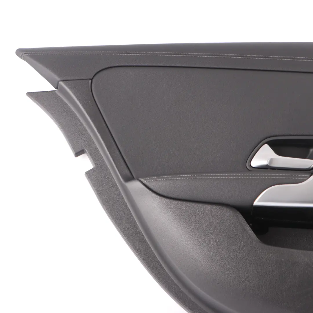 Door Card Mercedes W177 Left N/S Trim Panel Cover Imitation Leather Black to Rear with Part number A1777301302 Rear Door Card Mercedes W177 Left N/S Trim Panel Cover Imitation Leather Black - SKU A1777301302 - Part number A1777301302
