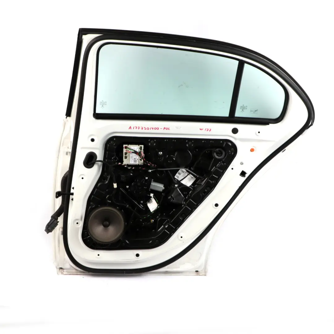 Door Rear Right O/S A-Class Polar White - 149 to Mercedes W177 with Part number A1777301400 Mercedes W177 Door Rear Right O/S A-Class Polar White - 149 - SKU A1777301400-POL - Part number A1777301400