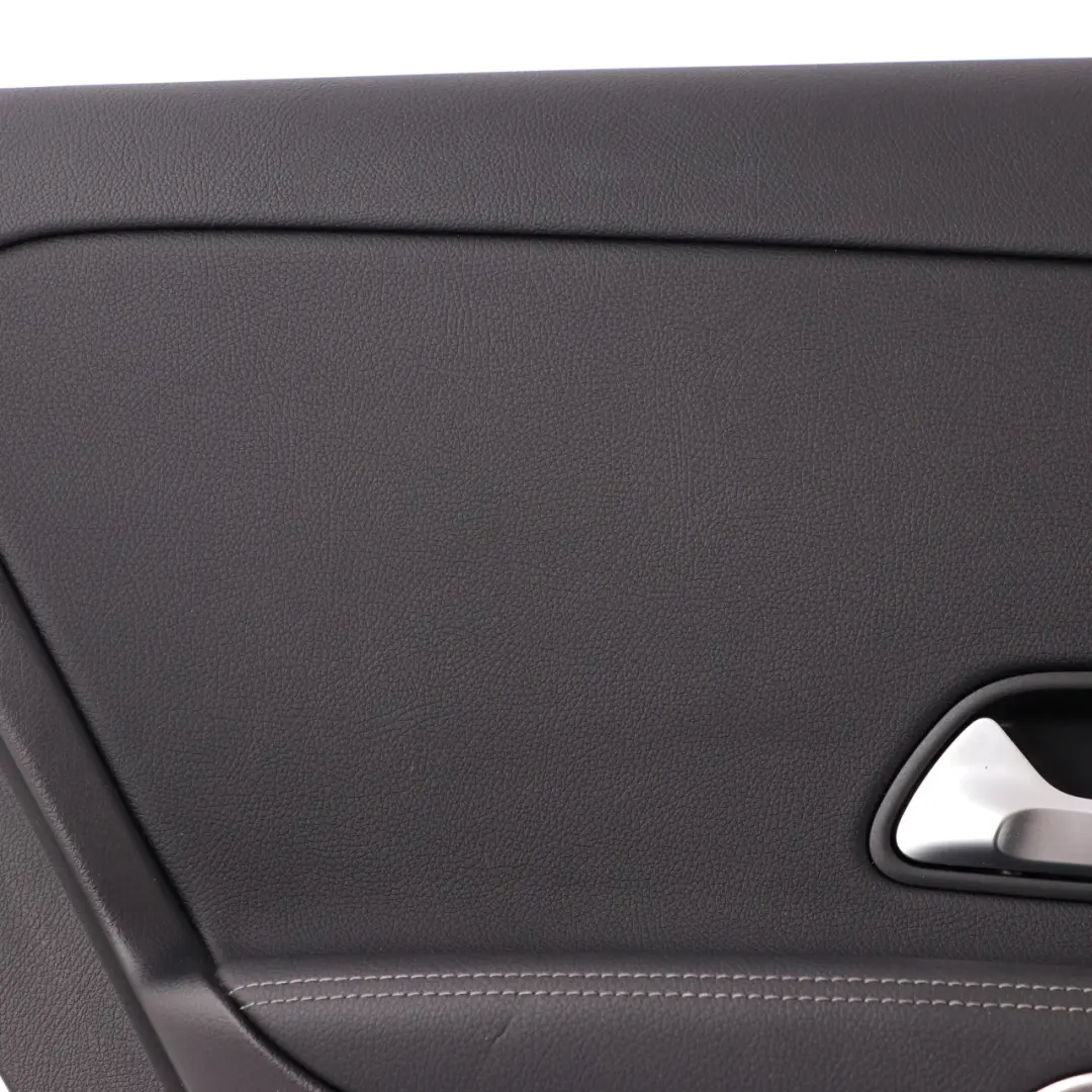 Door Card Mercedes W177 Left N/S Trim Panel Cover Leather Black to Rear with Part number A1777303100 Rear Door Card Mercedes W177 Left N/S Trim Panel Cover Leather Black - SKU A1777303100 - Part number A1777303100