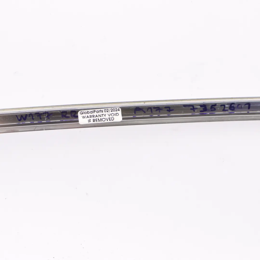 Window Trim Frame Cover Door Rear Right O/S Chrome to Mercedes W177 with Part number A1777352601 Mercedes W177 Window Trim Frame Cover Door Rear Right O/S Chrome - SKU A1777352601 - Part number A1777352601