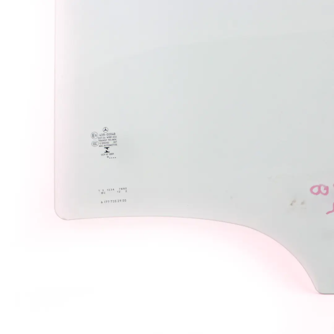 Szyba Drzwi Tylna Lewa Tył Lewy AS2 do Mercedes W177 o numerze A1777352900 Mercedes W177 Szyba Drzwi Tylna Lewa Tył Lewy AS2 - SKU A1777352900 - Numer Części A1777352900