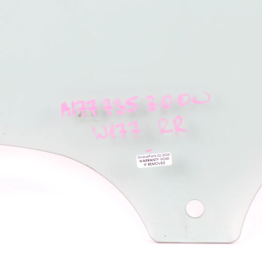 Window Glass Door Rear Right O/S Glazing AS2 to Mercedes W177 with Part number A1777353000 Mercedes W177 Window Glass Door Rear Right O/S Glazing AS2 - SKU A1777353000 - Part number A1777353000