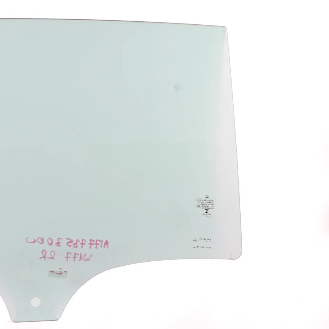 Window Glass Door Rear Right O/S Glazing AS2 to Mercedes W177 with Part number A1777353000 Mercedes W177 Window Glass Door Rear Right O/S Glazing AS2 - SKU A1777353000 - Part number A1777353000