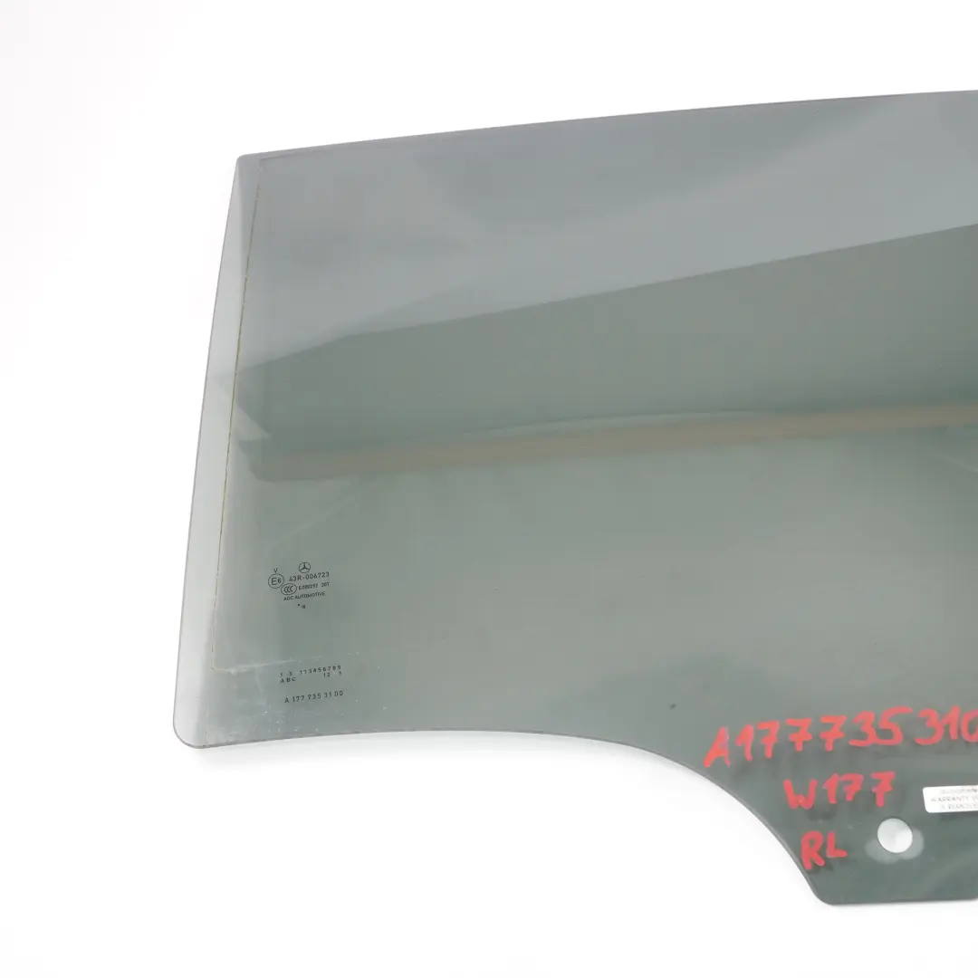 Arriere Gauche Vert Verre Vitre AS3 pour Mercedes W177 à propos du numéro de pièce A1777353100 Mercedes W177 Arriere Gauche Vert Verre Vitre AS3 - SKU A1777353100 - Numéro de pièce A1777353100
