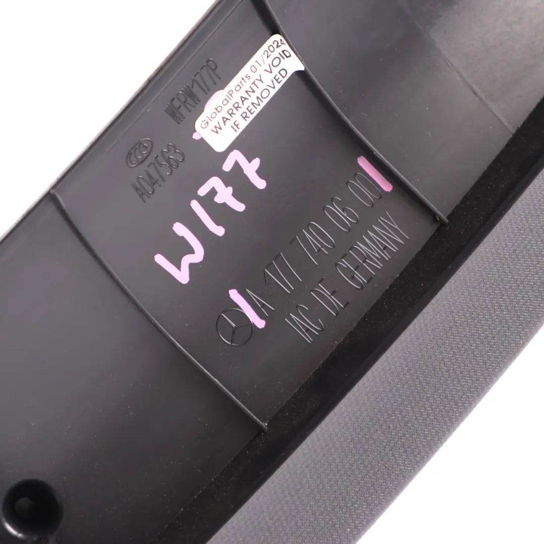 Mercedes W177 Coperchio del bagagliaio superiore del pannello rivestimento nero - SKU A1777400600 - Numero di parte A1777400600