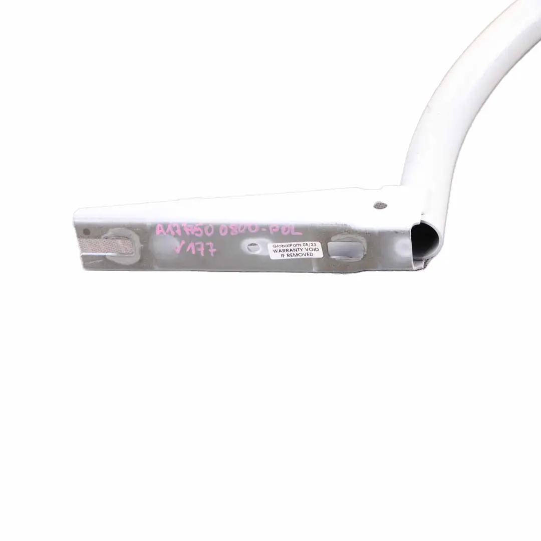 Trunk Tailgate Hinge Right O/S Polar White 149 to Mercedes W177 Saloon with Part number A1777500800 Mercedes W177 Saloon Trunk Tailgate Hinge Right O/S Polar White 149 - SKU A1777500800-POL - Part number A1777500800