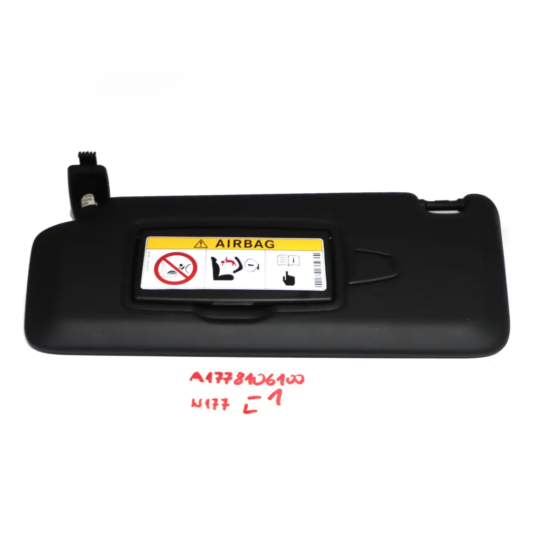 Pare soleil Panneau de rétroviseur gauche Noir pour Mercedes W177 W247 à propos du numéro de pièce A1778106100 Mercedes W177 W247 Pare soleil Panneau de rétroviseur gauche Noir - SKU A1778106100 - Numéro de pièce A1778106100