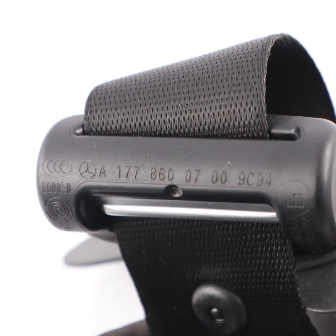 Cinturón de seguridad delantero izquierdo Negro para Mercedes W177 V177 con número de pieza A1778600700 Mercedes W177 V177 Cinturón de seguridad delantero izquierdo Negro - SKU A1778600700 - Número de pieza A1778600700