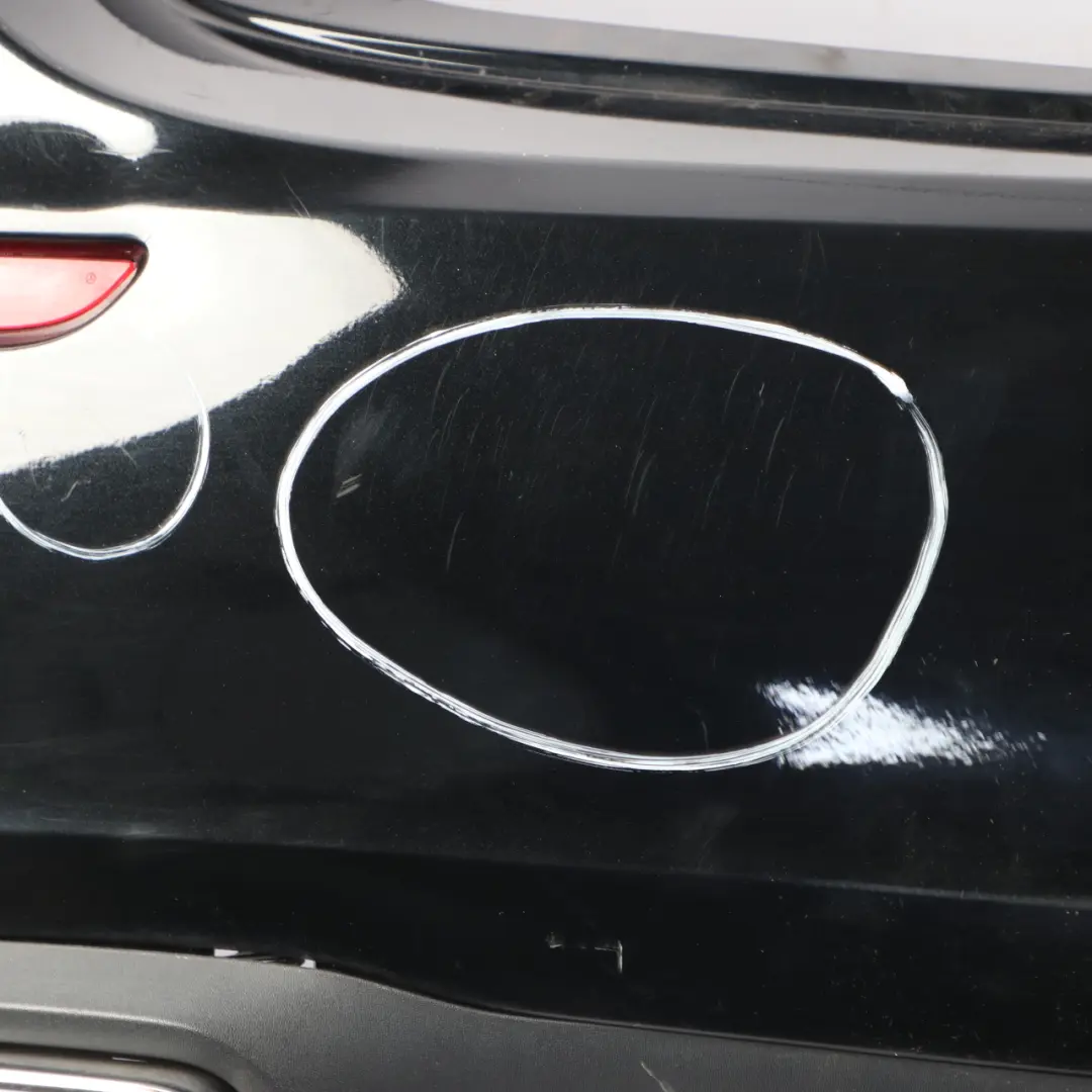 Bumper Rear Trim Panel Covering Kosmos Cosmic Black Metallic - 191 to Mercedes W177 with Part number A1778800500 Mercedes W177 Bumper Rear Trim Panel Covering Kosmos Cosmic Black Metallic - 191 - SKU A1778800500-KB - Part number A1778800500