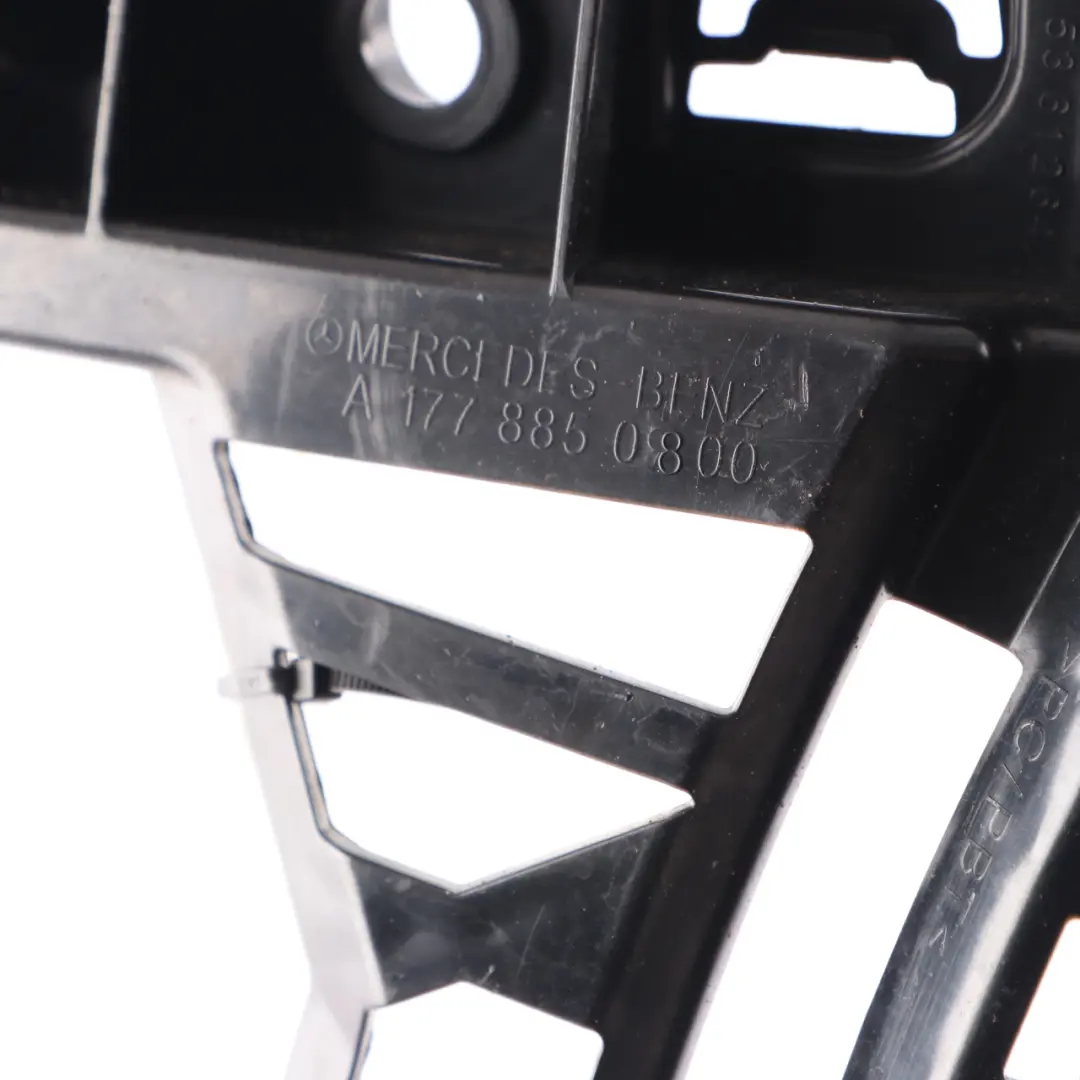 Bumper Side Guide Mount Bracket Right O/S to Mercedes W177 Rear with Part number A1778850800 Mercedes W177 Rear Bumper Side Guide Mount Bracket Right O/S - SKU A1778850800 - Part number A1778850800