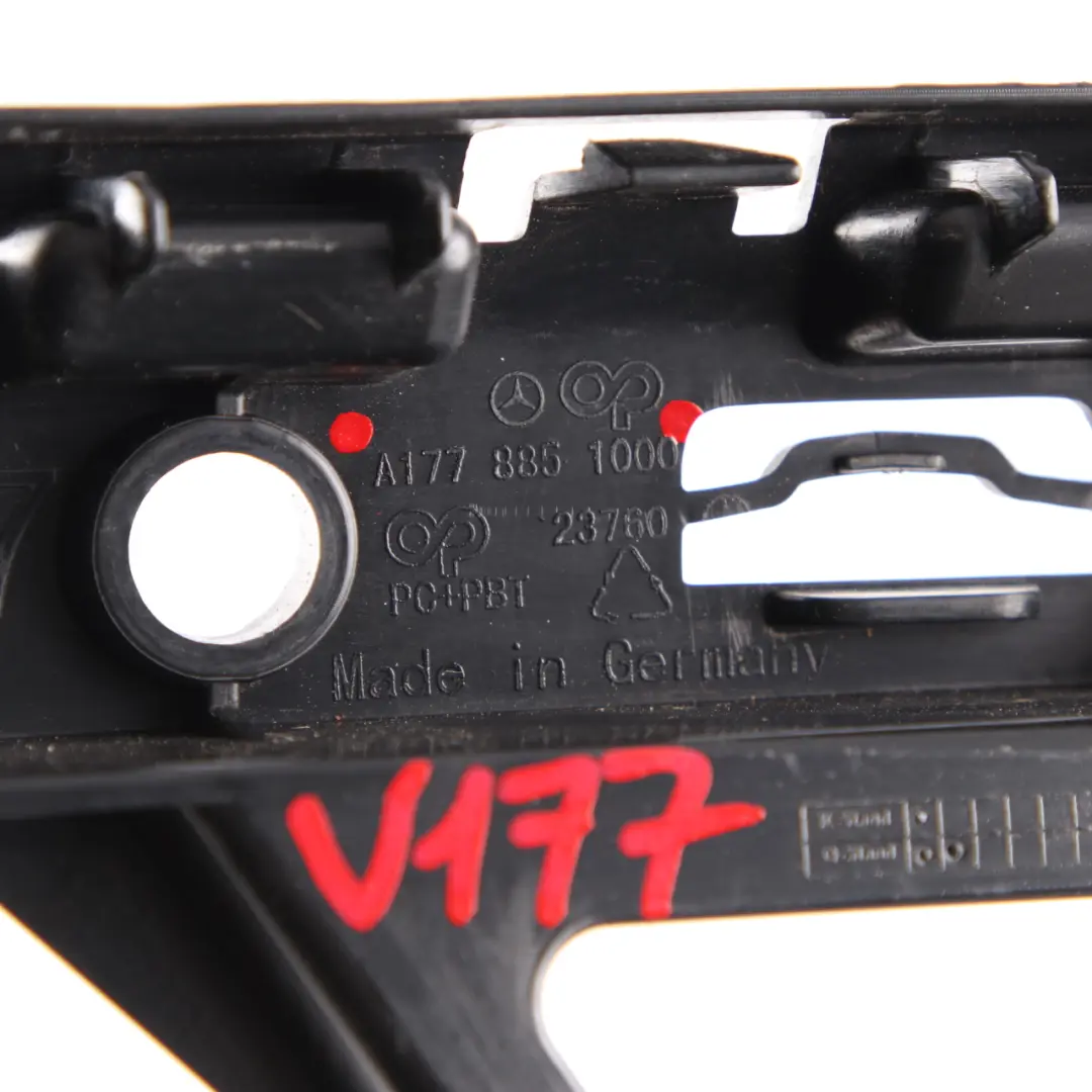 Guide Rear Bumper Side Right O/S Mount Bracket to Mercedes W177 Saloon with Part number A1778851000 Mercedes W177 Saloon Guide Rear Bumper Side Right O/S Mount Bracket - SKU A1778851000 - Part number A1778851000