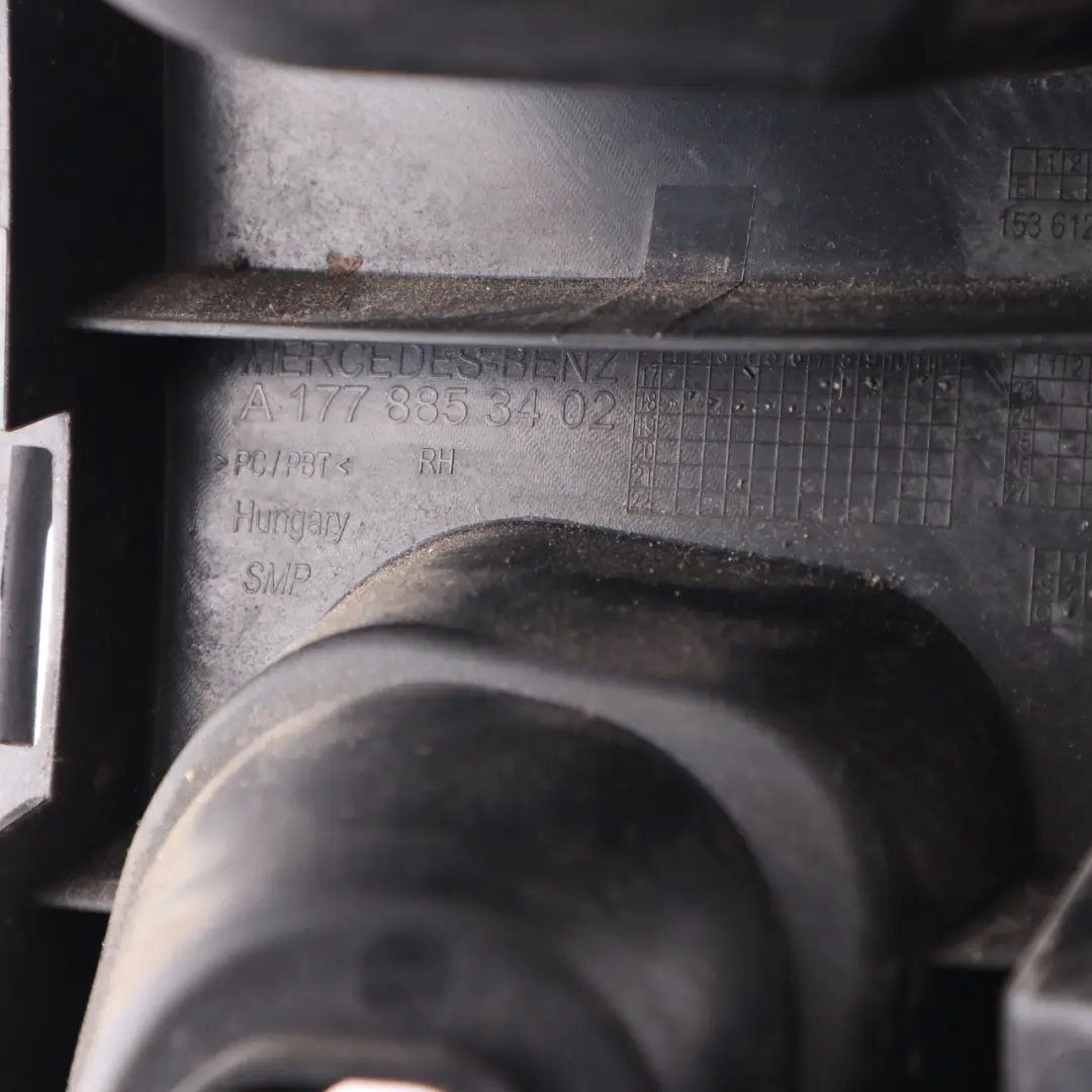 Bumper Carrier Right O/S Mount Support Bracket to Mercedes W177 Rear with Part number A1778853402 Mercedes W177 Rear Bumper Carrier Right O/S Mount Support Bracket - SKU A1778853402 - Part number A1778853402