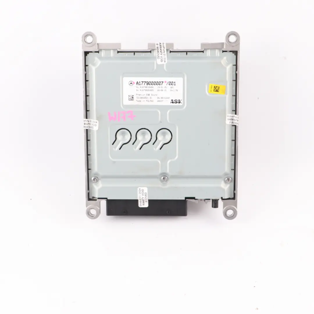 Audio Amplifier Mercedes C118 W177 W247 Radio Sound Burmester Unit to with Part number A1779000007 Audio Amplifier Mercedes C118 W177 W247 Radio Sound Burmester Unit - SKU A1779000007 - Part number A1779000007