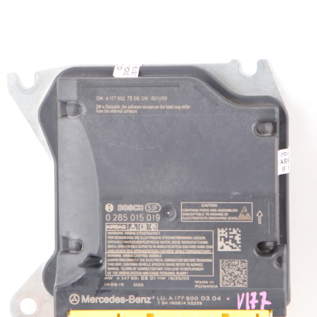 Mercedes V177 Módulo Airbag Unidad de Control SRS ECU - SKU A1779000304 - Número de pieza A1779000304