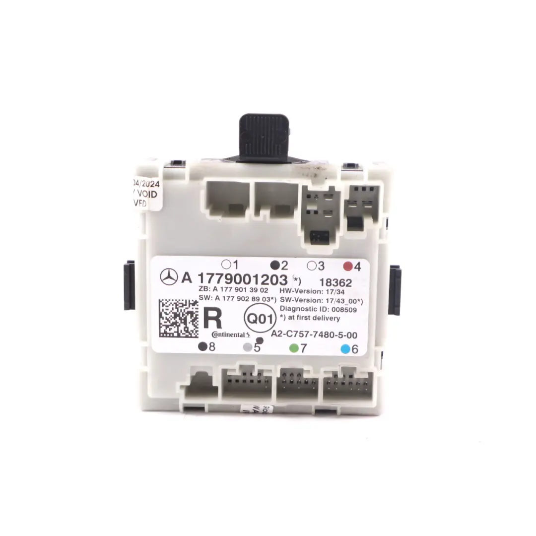 Mercedes W177 Módulo Control Puerta Trasera Izquierda Derecha - SKU A1779001203 - Número de pieza A1779001203