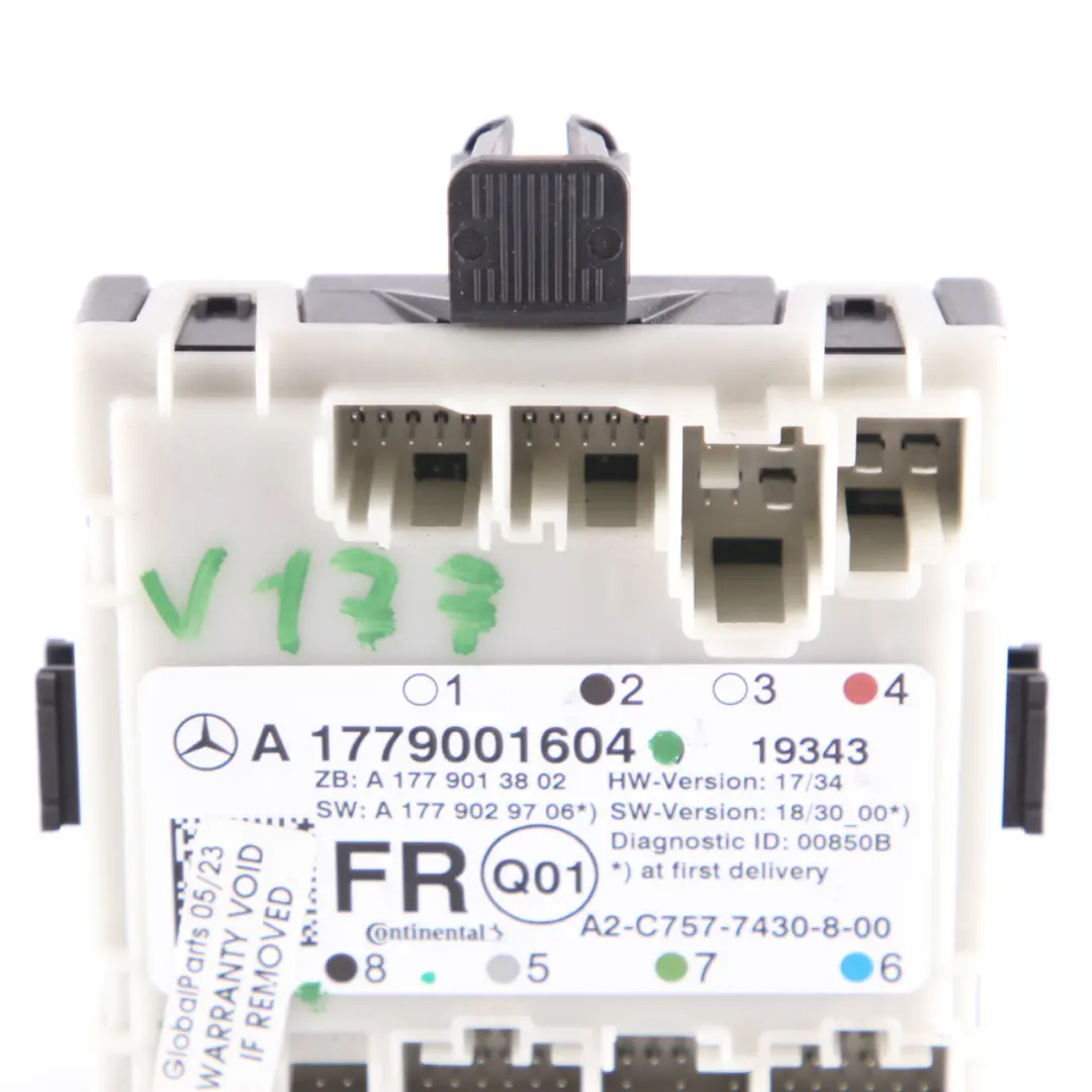 Türmodul Vorne Rechts Steuergerät für Mercedes W177 W247 mit Teilenummer A1779001604 Mercedes W177 W247 Türmodul Vorne Rechts Steuergerät - SKU A1779001604 - Teilenummer A1779001604