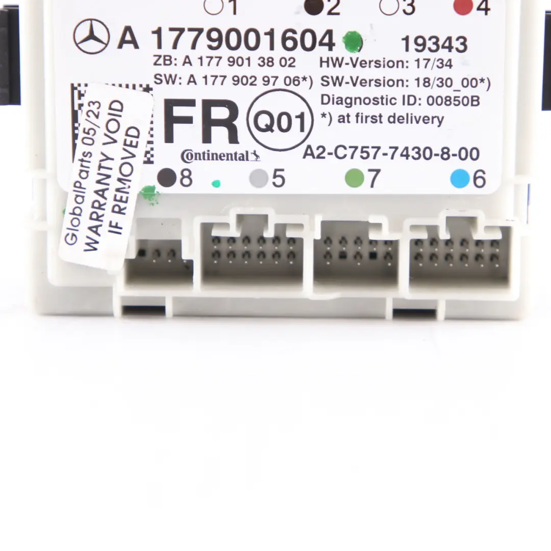 Modulo porta anteriore destra Unità di controllo per Mercedes W177 W247 con numero di parte A1779001604 Mercedes W177 W247 Modulo porta anteriore destra Unità di controllo - SKU A1779001604 - Numero di parte A1779001604