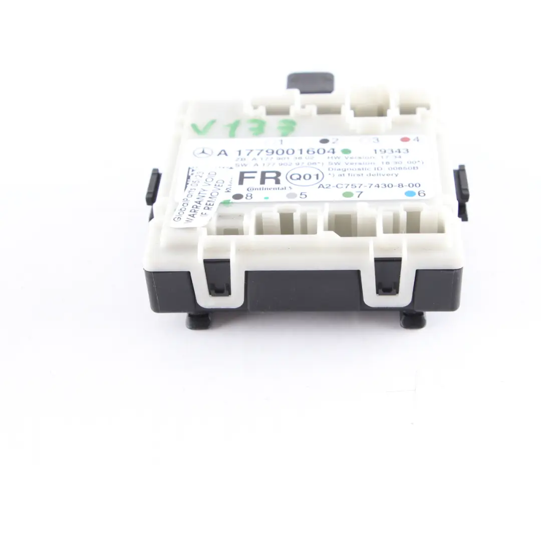 Modulo porta anteriore destra Unità di controllo per Mercedes W177 W247 con numero di parte A1779001604 Mercedes W177 W247 Modulo porta anteriore destra Unità di controllo - SKU A1779001604 - Numero di parte A1779001604