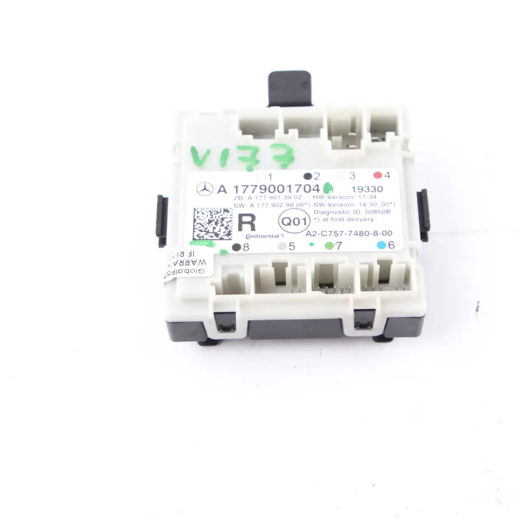 Türmodul Hinten Rechts Steuergerät für Mercedes V177 mit Teilenummer A1779001704 Mercedes V177 Türmodul Hinten Rechts Steuergerät - SKU A1779001704 - Teilenummer A1779001704