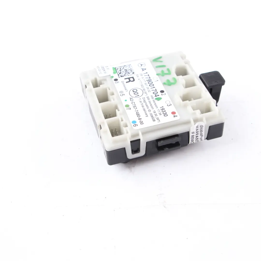 Door Module Rear Right Control Unit to Mercedes V177 with Part number A1779001704 Mercedes V177 Door Module Rear Right Control Unit - SKU A1779001704 - Part number A1779001704