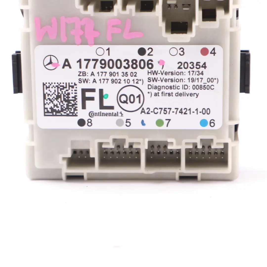  Door Module Mercedes C118 W177 W247 Front Left N/S Control Unit - SKU A1779003806 - Part number A1779003806
